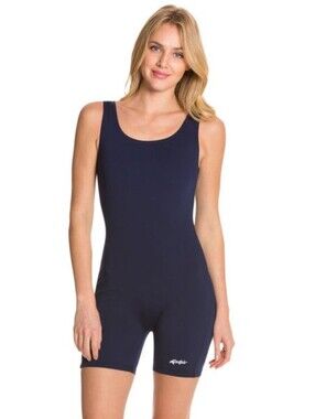Dolfin Navy Blue Aquashape Women's Specialized One-Piece Swimsuit - Size 40/14